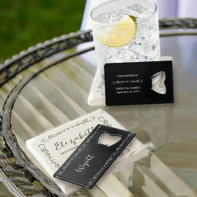 Frontière de cœur gribouillée fantaisiste de n'imp (Wedding barware favors - customize to any color and for anyone in your wedding party)