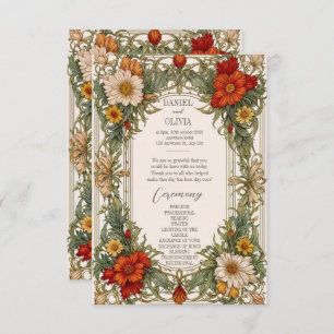 Frontière ornée victorienne avec programmes Fleurs