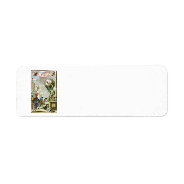 Frontispice d'atlas d'époque baroque Globe terrest (Devant)