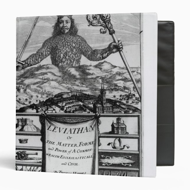 Frontispiece by Thomas Hobbes  of Malmesbury Binder (Front/Inside)
