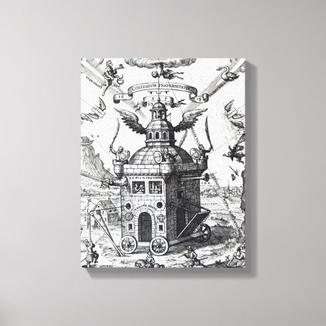 Frontispiece 'Collegium Fama Fraternitatis' Canvas Print (Front)