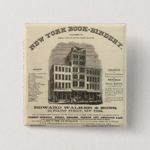 Frontispiece Colton's American Atlas 2 Inch Square Button