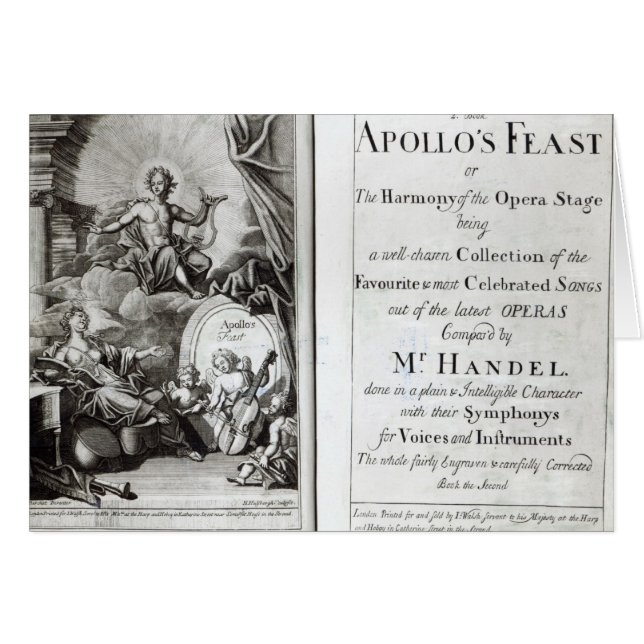 Frontispiece for Apollo's Feast, c.1734 (Front Horizontal)
