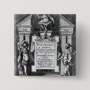 Frontispiece for 'Argenis' by John Barclay 2 Inch Square Button