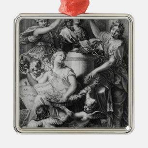 Frontispiece 'French Academy Dictionary' Metal Ornament