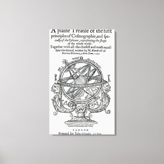 Frontispiece from 'A Plain Treatise �' Canvas Print (Front)