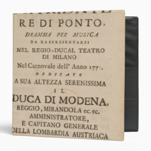 Frontispiece from an early copy binder