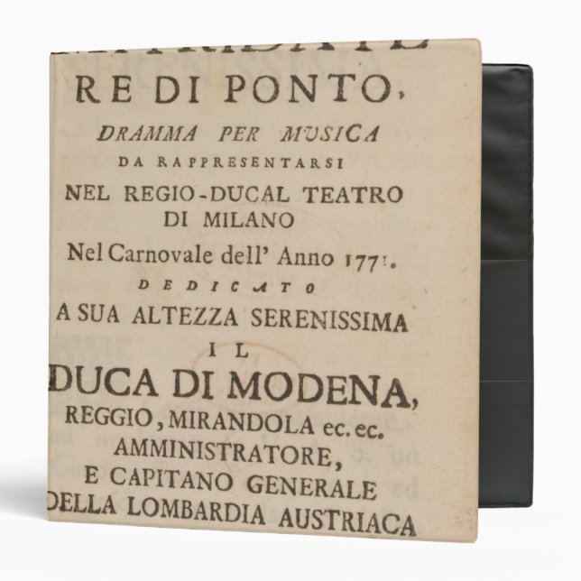Frontispiece from an early copy binder (Front/Inside)