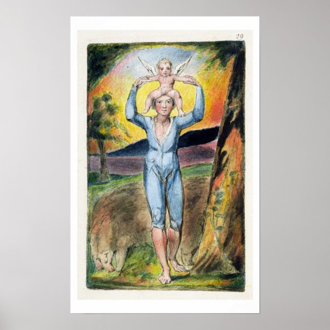 Frontispiece from 'Songs of Innocence and of Exper Poster (Front)