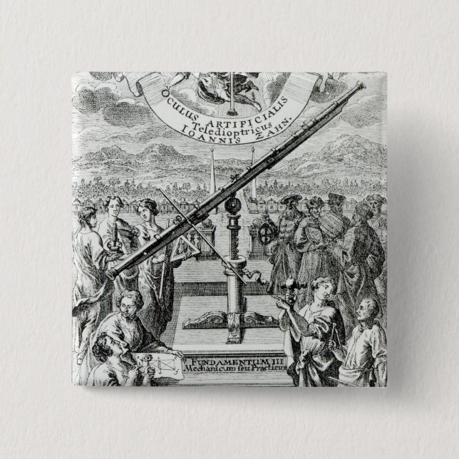 Frontispiece 'Oculus Artificialis 2 Inch Square Button (Front)