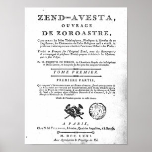 Frontispiece of an edition of the 'Zend Poster