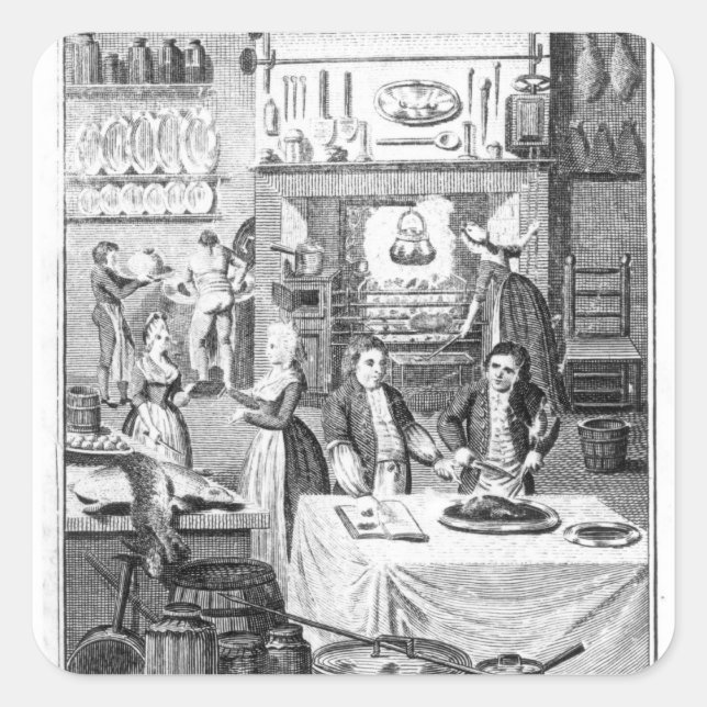 Frontispiece of 'The Housekeeper's Instructor' Square Sticker (Front)