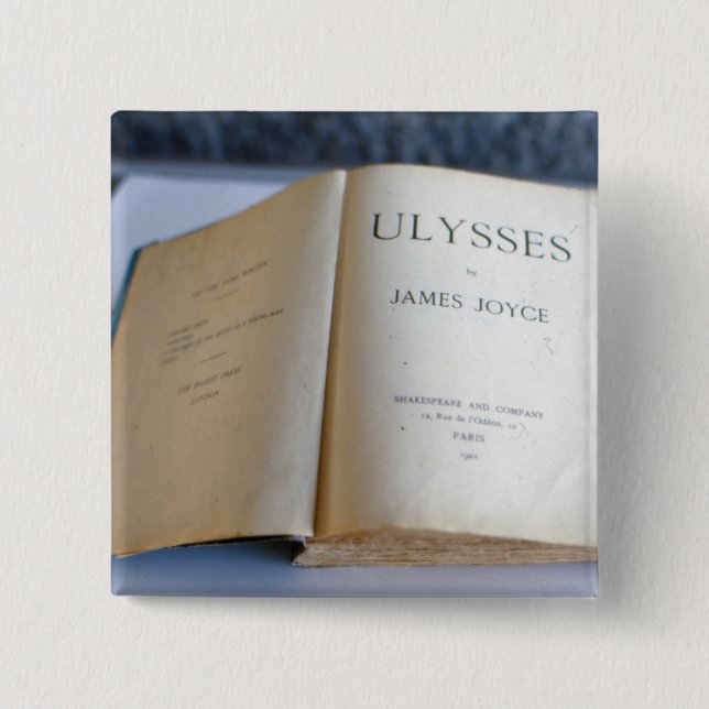 Frontispiece of 'Ulysses' by James Joyce 2 Inch Square Button (Front)