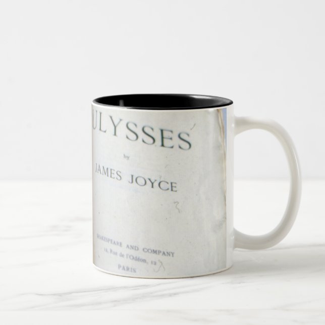 Frontispiece of 'Ulysses' by James Joyce Two-Tone Coffee Mug (Right)