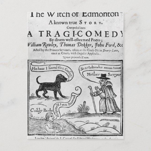 Frontispiece  "The Witch of Edmonton Postcard (Front)