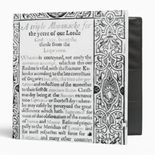 Frontispiece to a Roman Calendar, 1591 Binder
