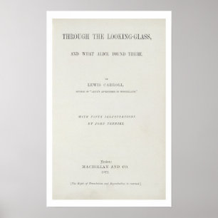 Frontispiece to 'Alice Through the Looking-Glass' Poster