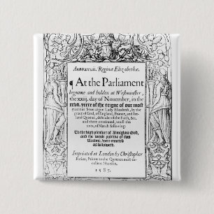 Frontispiece to an account of parliament 2 inch square button