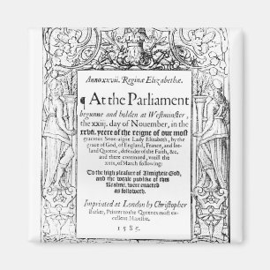 Frontispiece to an account of parliament magnet