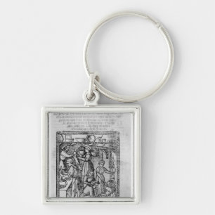 Frontispiece to an Italian cook book Keychain