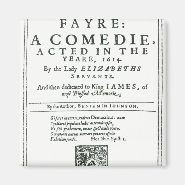 Frontispiece to 'Bartholomew Fair' Magnet (Front)