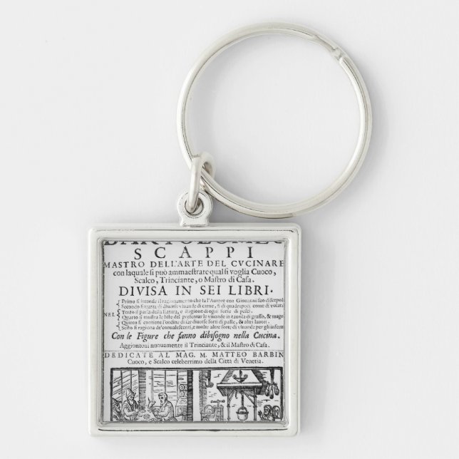Frontispiece to cook book of Bartolomeo Scappi Keychain (Front)