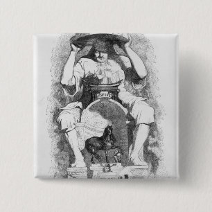 Frontispiece to 'Gulliver's Travels' by 2 Inch Square Button