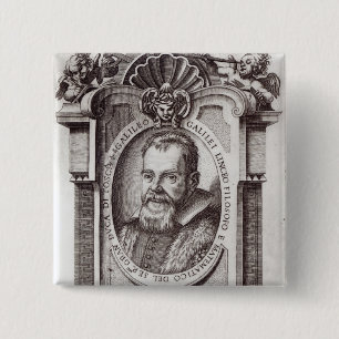 Frontispiece to 'Il Saggiatore' by Galileo 2 Inch Square Button