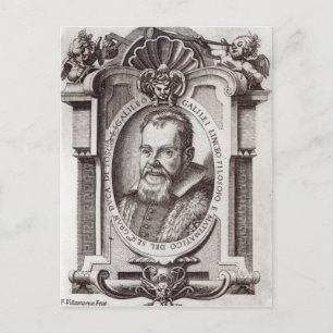 Frontispiece to 'Il Saggiatore' by Galileo Postcard