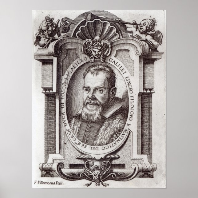 Frontispiece to 'Il Saggiatore' by Galileo Poster (Front)