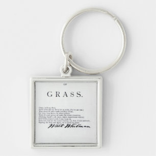 Frontispiece to 'Leaves of Grass' Keychain