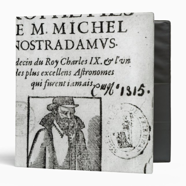 Frontispiece to 'Les Propheties de M. Michel Binder (Front/Inside)