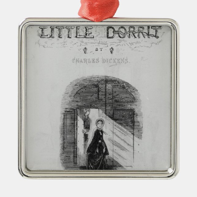 Frontispiece to 'Little Dorrit' by Charles Metal Ornament (Front)