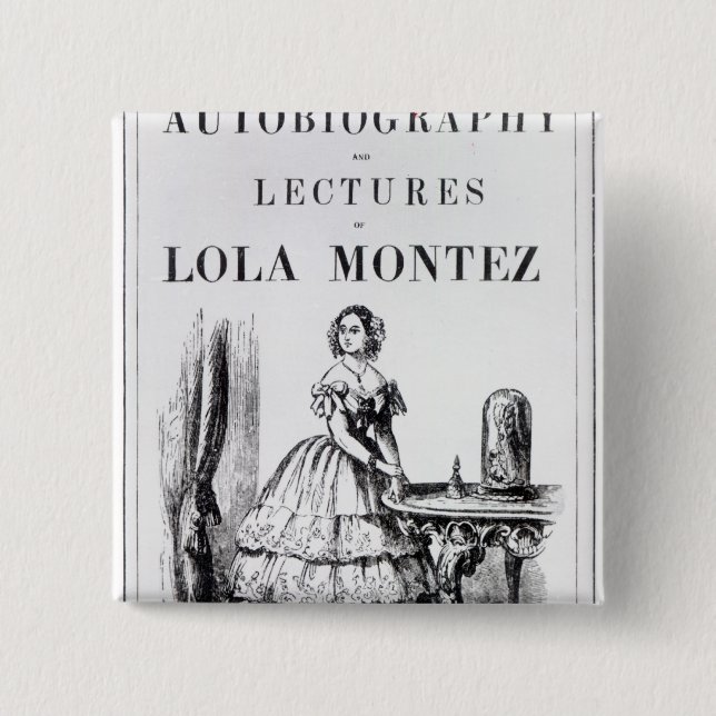Frontispiece to the 'Autobiography 2 Inch Square Button (Front)