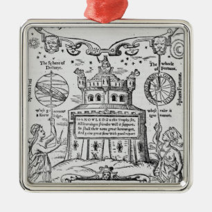 Frontispiece to 'The Castle of Knowledge' Metal Ornament