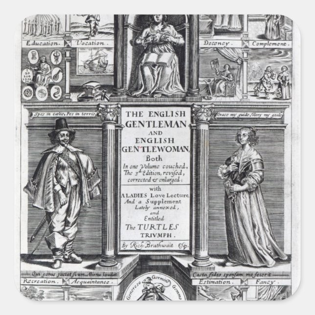 Frontispiece to 'The English Gentleman Square Sticker (Front)