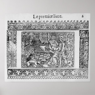 Frontispiece to the first book of Utopia Poster