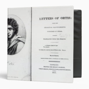 Frontispiece to 'The Letters of Ortis' Binder