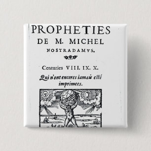 Frontispiece to 'The Prophecies 2 Inch Square Button