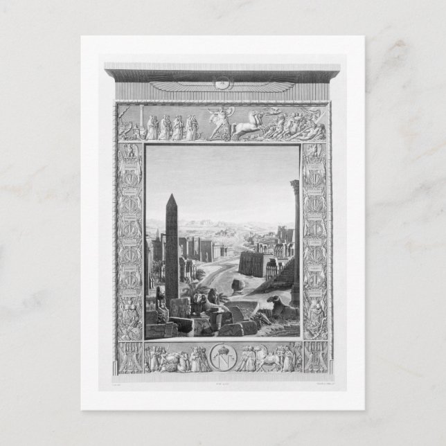 Frontispiece to Volume 1 of the `Description of Eg Postcard (Front)