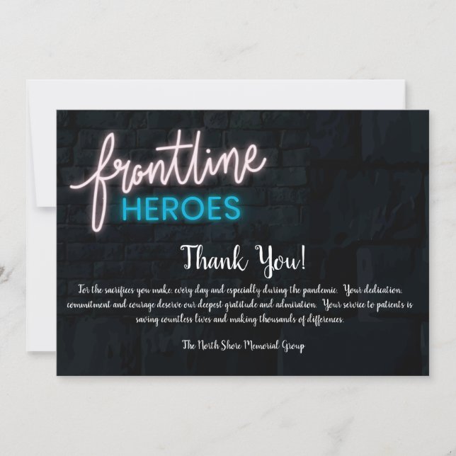Frontline Heroes Thank You Card (Front)
