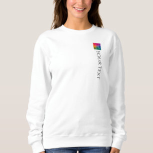 Frontside Print Womens Modern Elegant Template Sweatshirt