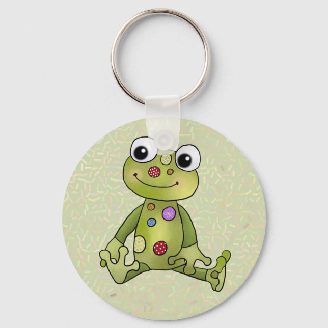 Frosch mit Punkten  Keychain (Front)