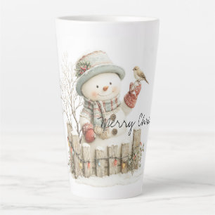 Frost and Friendship in a Holly-Touched Moment Latte Mug