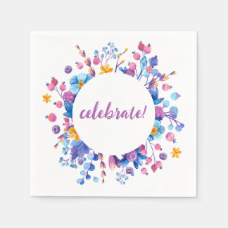 Frost Berry Winter Party Napkin