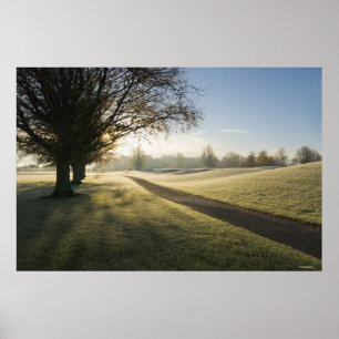 Frost-Covered Golf Course Poster