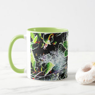frost covered holly and berries cobweb mug