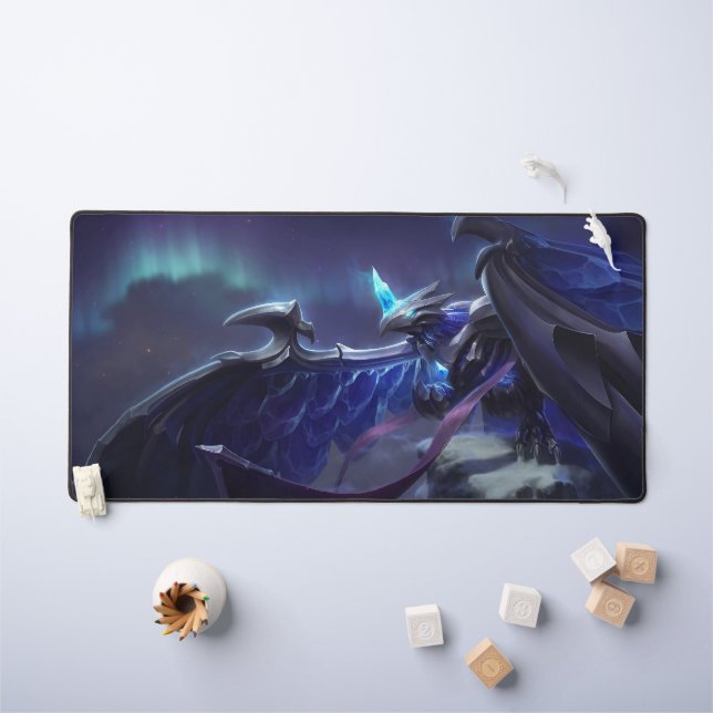 Frost Dragon Gaming Deskmat | Customizable Mat (Kids Table)