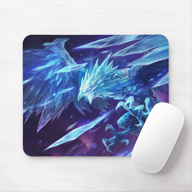 Frost Dragon Gaming Mousepad | Customizable (With Mouse)
