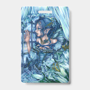 Frost Fairy Girl's View of a Sapphire Winter Badge